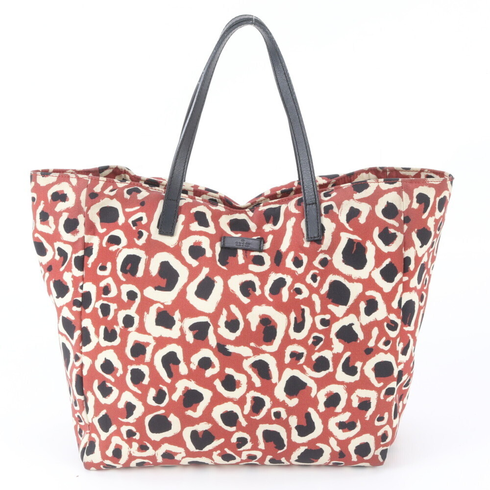 Gucci Leopard Print Animal Leather Tote Bag Shoulder for Women (282439)